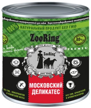 Zooring Dog консервы для собак всех пород и возрастов Московский деликатес