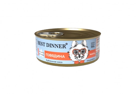 Best Dinner Vet Profi Mobility Влажный корм для собак для профилактики заболеваний опорно-двигательного аппарата Говядина