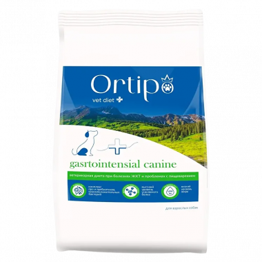 Ortipo Gastrointensial Canine лечебный корм для собак мелких пород при проблемах с пищеварением