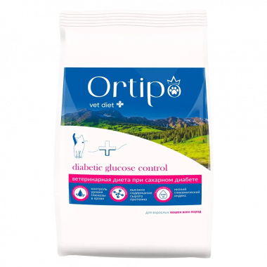 Ortipo Diabetic Glucose Control лечебный корм для кошек при сахарном диабете