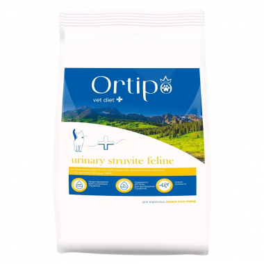 Ortipo Urinary Struvite лечебный корм для кошек при заболеваниях мочеполовой системы
