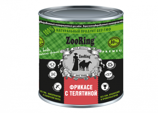 Zooring Dog консервы для собак всех пород и возрастов с телятиной
